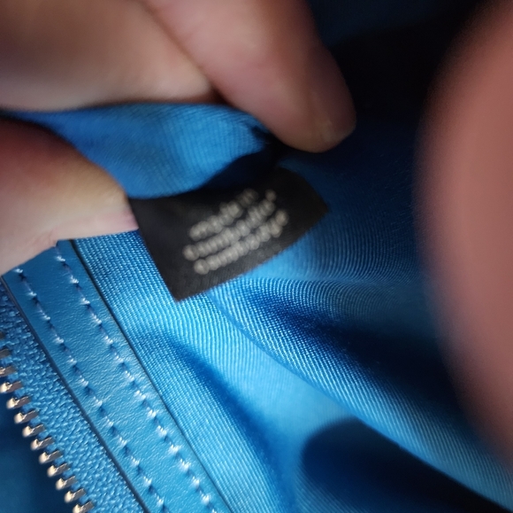 COACH Luxury Signature Tote Bag Beige/Blue 20in x 9in - Picture 11 of 15